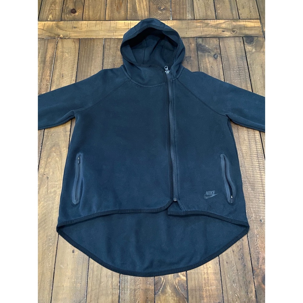 Nike Sportswear Tech Fleece Women's Full Zip Cape Hoodie Black 669613-010 Size M
